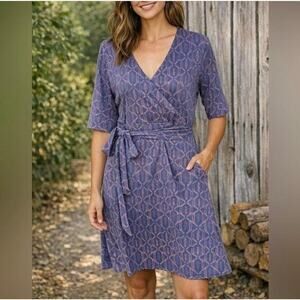 Toad&Co Women's Cue Wrap Dress MIDI Size M